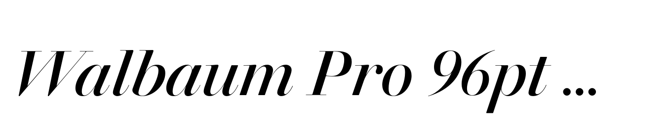Walbaum Pro 96pt Medium Italic